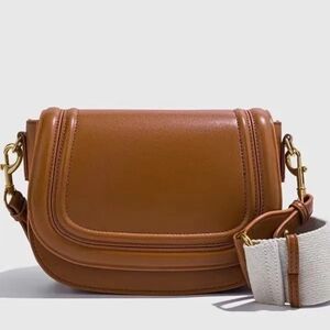 Elegant Brown Leather Crossbody Bag